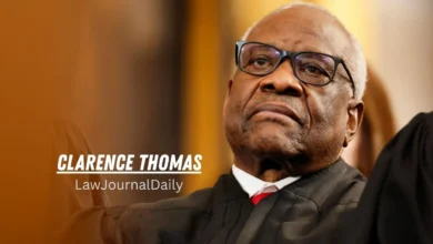 Justice Clarence Thomas in his Supreme Court robes, Associate Justice of the U.S. Supreme Court. clarence thomas civil rights statute reexamination